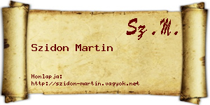 Szidon Martin névjegykártya